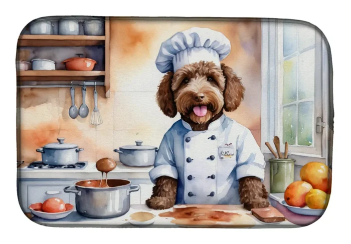Labradoodle The Chef Dish Drying Mat