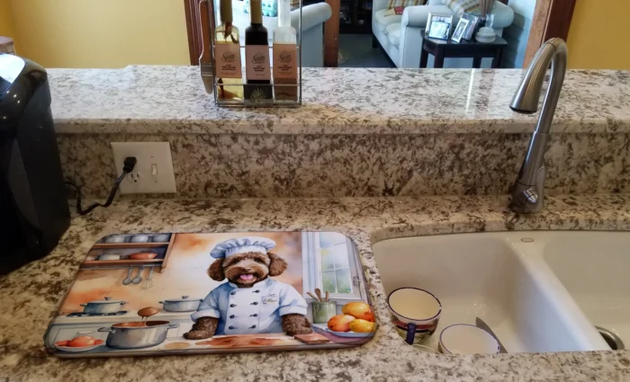 Labradoodle The Chef Dish Drying Mat - Image 2