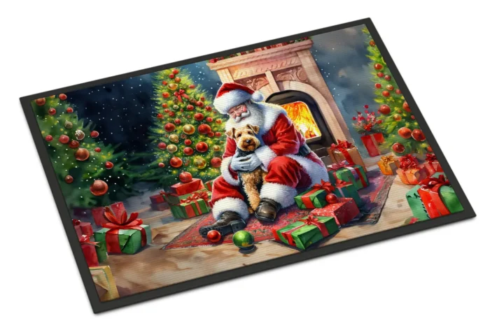 Lakeland Terrier and Santa Claus Doormat
