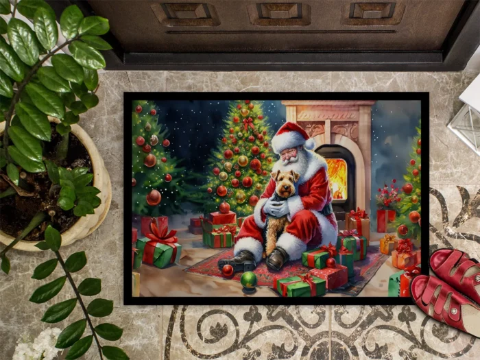 Lakeland Terrier and Santa Claus Doormat - Image 3