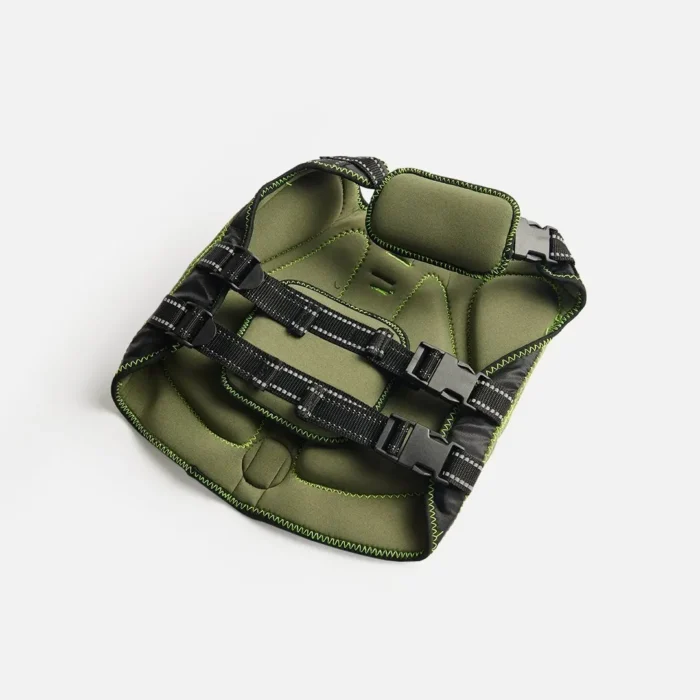 Khaki Neoprene Dog Life Jacket Safe & Stylish Buoyancy Vest - Image 6